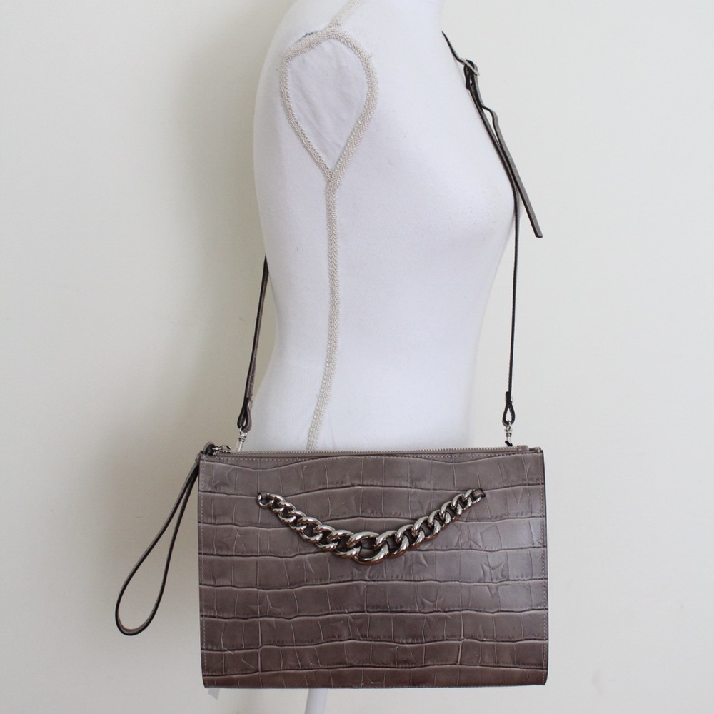 Claudia Firenze Emboss Star Croc Leather Crossbody